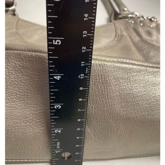 TIGNANELLO Women’s Double Strap Metallic Pebble Leather Handbag 8.5X4.5X…‎ - Picture 8 of 12